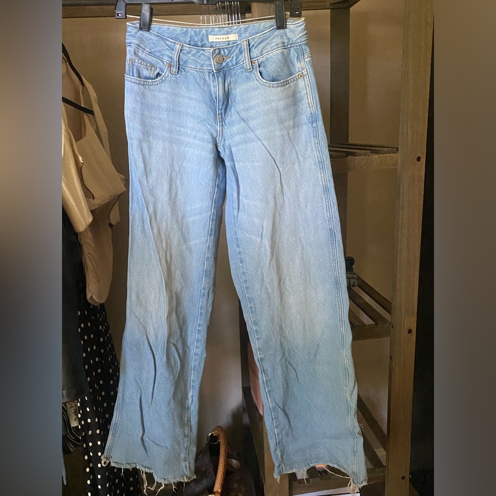 PacSun Light Blue low rise baggy jeans